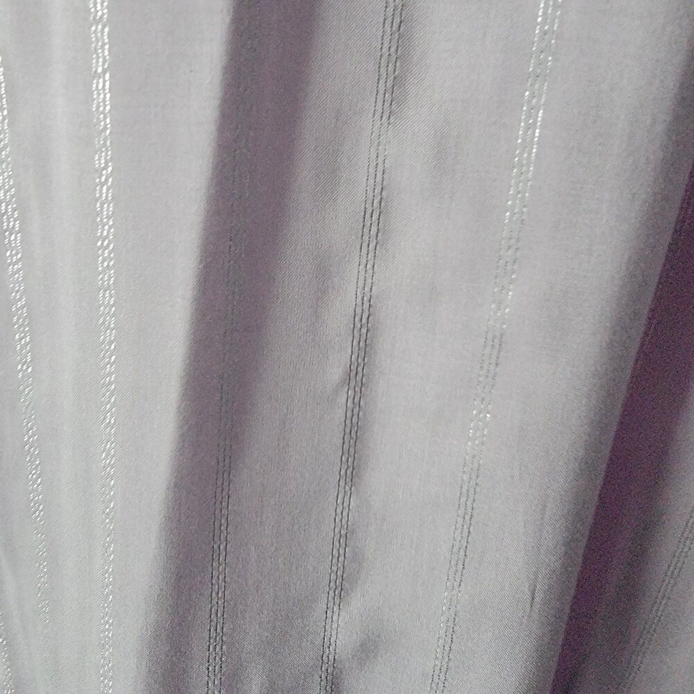 Lane Bryant womens Top sz 20 Purple Metallic Silver Stripe Long Sleeve Keyhole - Picture 6 of 8